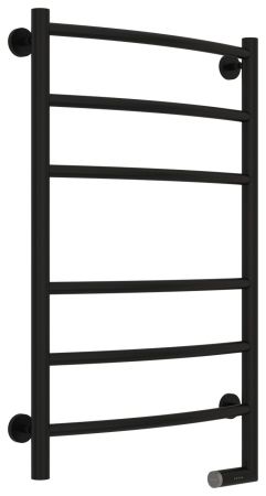 Полотенцесушитель электрический "ГАЛАНТ 2.0" 800х500 / МЭМ правый (Матовый Чёрный)