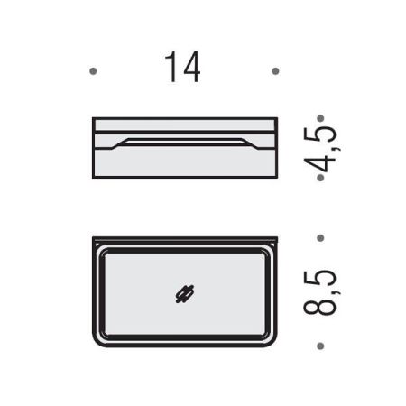 Colombo Forever Мыльница подвесная, цвет: хром/матовое стекло, артикул B2901.CR-VAN