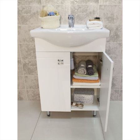 Тумба под раковину АКВАТОН ФИДЖИ 55,4 1A179601FG010 (напольная, белый), шт, артикул 1A179601FG010