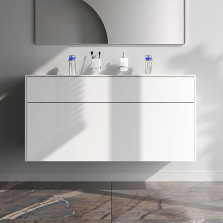 M50AFHX1203WM Inspire V2.0, База под раковину, подвесная, 120 см, 3 ящика, push-to-open, белый матов, артикул M50AFHX1203WM