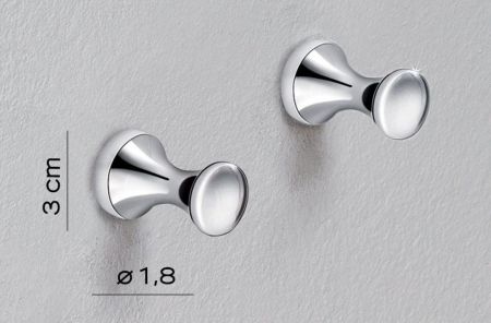 Gedy, набор из 2-х крючков, цвет хром, артикул 2127(13)