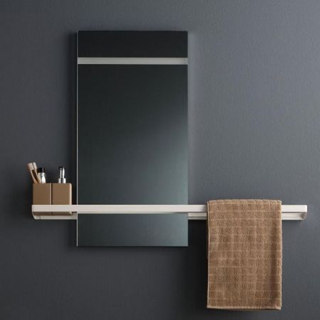 Bertocci Fly Релинг 96 см для зеркала и аксессуаров из композита, цвет: белый матовый, артикул 149 1516 0200