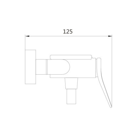 Гигиенический душ со смесителем Shevanik S4705H-1, черный