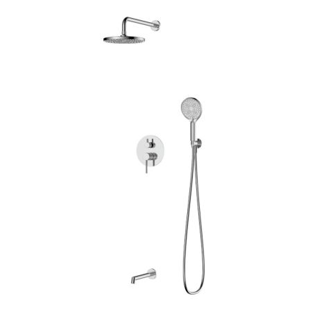 Душевая система для ванны и душа DQ Stuttgart встраиваемая с изливом хром (DA1775601), артикул DA1775601