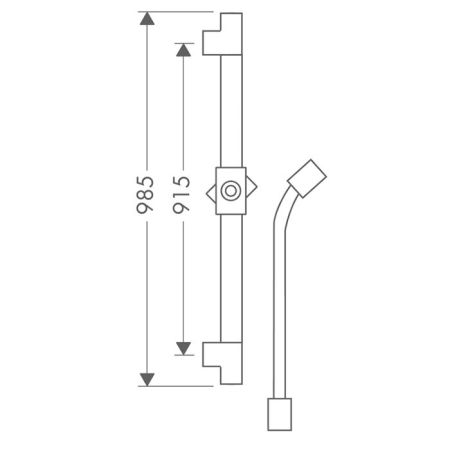 AX Starck Штанга для душа, 0,9м, цвет: хром, артикул 27830000
