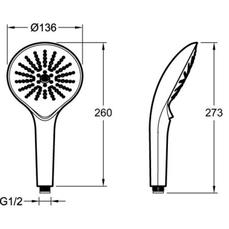Ручной душ Jacob Delafon Noe Switch E22269-CP Белый Хром, артикул E22269-CP