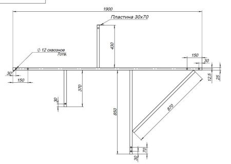Каркас сварной для акриловой ванны Aquanet Capri 170x110 L/R, артикул 00242142