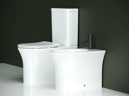 Напольная пристенная чаша унитаза STAR Rimless, артикул CN1904-B