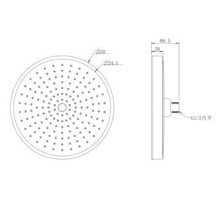 Верхний душ Savol SK-DP10, хром/черный, артикул SK-DP10