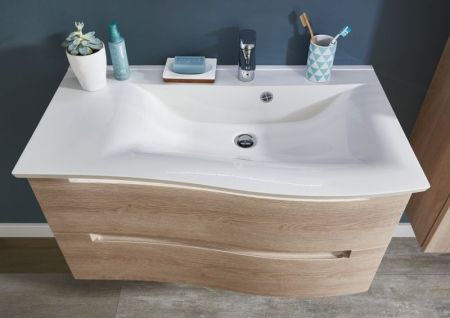 Puris Purefaction, раковина из минерального литья 900 мм левая, цвет белый, артикул WMC129L1