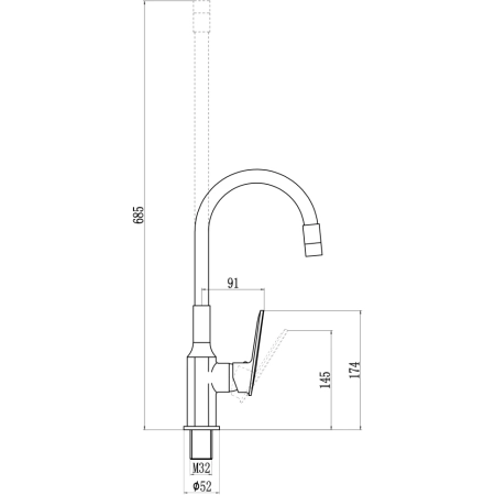Смеситель для кухни с гибким изливом Savol S-600606AW, хром/белый
