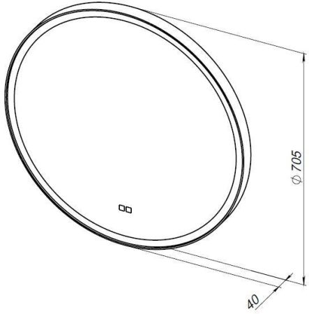 Зеркало Aquanet Тренд 70 черный