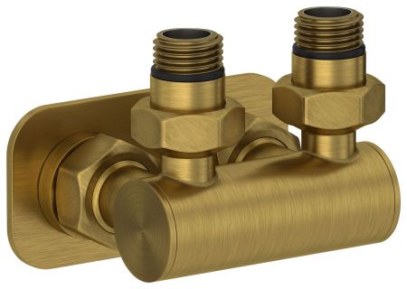 Модуль 2х1/2" угловой EU50 (Состаренная ЛАТУНЬ), артикул 051-1536-1234