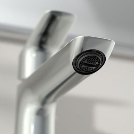 Смеситель для раковины, Hansgrohe, Logis, тип открывания воды-однорычажный, отверстия для монтажа-1, высота, мм-177, вынос излива, мм-121, донный клапан-есть, тип подводки-гипкая, цвет-хром, артикул 71252000