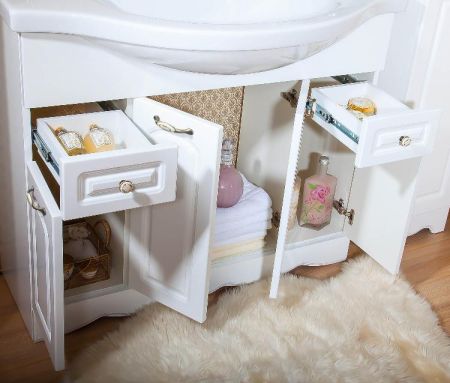 Комплект мебели для ванной Бриклаер АННА 100, белый, артикул АННА 100