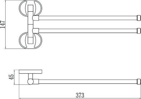 Полотенцедержатель Savol S-008602, хром, артикул S-008602