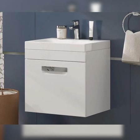 Тумба под раковину подвесная Velvex Estea tp.EST.MOD.50.1Y, 50 см, артикул tp.EST.MOD.50.1Y