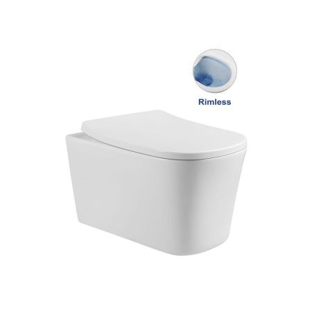 Унитаз подвесной Arco VT1-36 безободковый, цвет белый, ультратонкое soft-close сиденье, артикул VT1-36