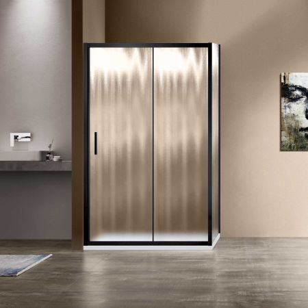 Душевые уголки Vincea Душевой уголок Garda VSR-1G9012CHB, 1200*900, черный, стекло шиншилла, , шт, артикул VSR-1G9012CHB