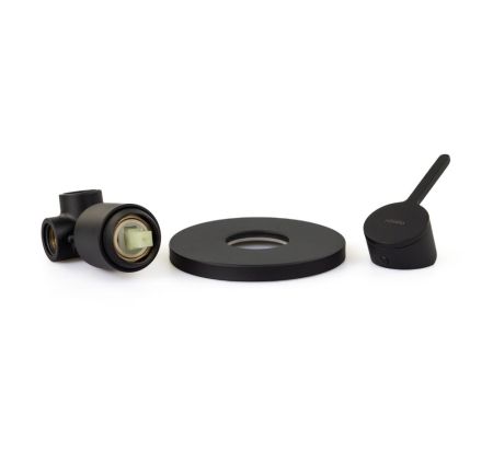 Emmevi Filobrass, однорычажный (со стержнем) встраиваемый смеситель для душа, цвет черный матовый, артикул 85009/NEO