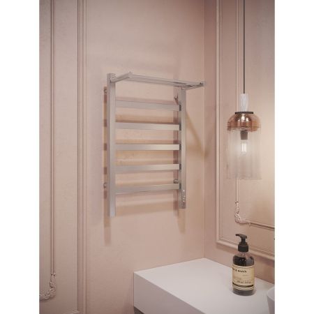 Полотенцесушитель электрический с полкой Terminus Ното П6 40х65 quick touch, хром, артикул 4670078559135
