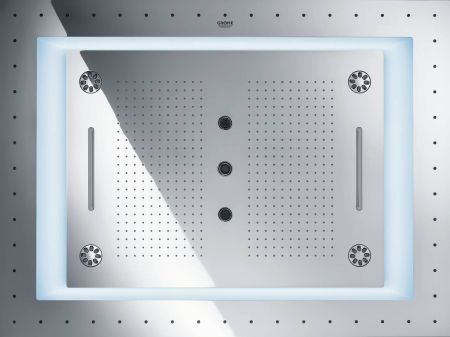 Потолочный душ GROHE AquaSymphony с 6+ режимами струи и подсветкой, хром (26373001)