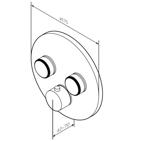 F50A85700 Inspire V2.0, TouchReel смеситель для 2 потребителей с термостатом, монтируемый в стену, х F50A85700 Inspire V2.0, TouchReel смеситель для 2 потребителей с термостатом, монтируемый в стену, х