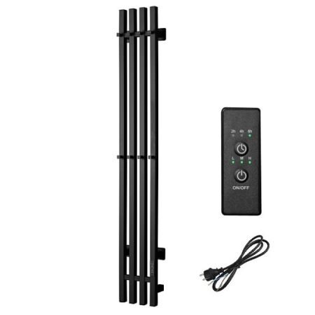 Полотенцесушитель электрический (нестандартная) Тругор Пэк сп Вектор кв 4 120х15 см, черный, артикул ПэкспВекторкв412015черВГП