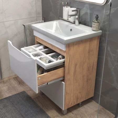 Тумба под раковину напольная VIGO Grani 201 дуб золотой, 60 см, артикул 201 дуб золотой