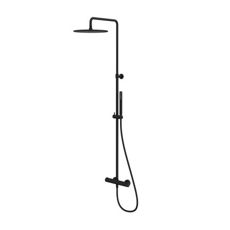 Термостатическая душевая система наружного монтажа WHITECROSS Y Y1254BL (черный мат), артикул Y1254BL