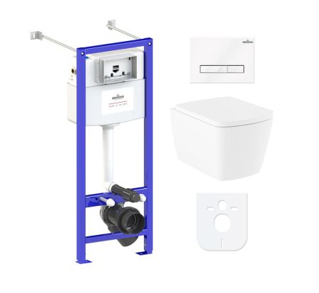 Комплект 6 в 1 Lavinia Boho Aveo Rimless 77050213, премиум со стеклянной клавишей, артикул 77050213