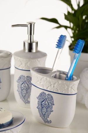 Держатель для зубных щеток Fora England FOR-GR042 Бело-синий