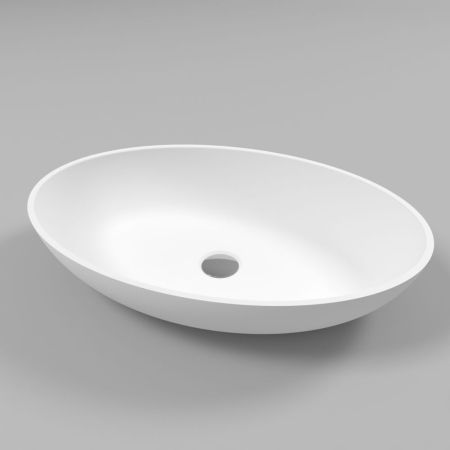 Умывальник WHITECROSS Citrine 60x40 (белый мат) иск. камень, артикул 0717.060040.200