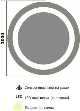 Зеркало De Aqua Мун 100100, артикул MUN 404 100