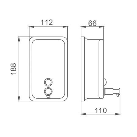 Дозатор жидкого мыла Haiba HB402, хром