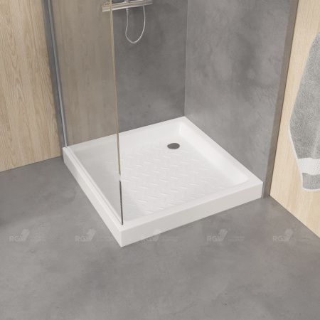 Душевой поддон квадратный керамический RGW CR Белый (700x700)