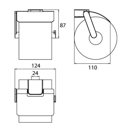 Emco Trend, Держатель туалетной бумаги, цвет хром