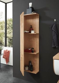 Puris Rounds, средний шкаф (1 дверь) 400 мм левый, цвет дуб натуральный