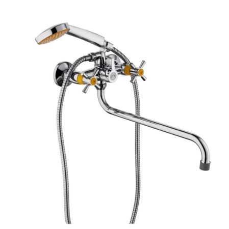 Смеситель для ванны PLstart PL2218-9, хром/желтый, артикул PL2218-9