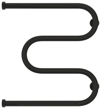 Полотенцесушитель водяной "М-обр.+" 2П 500х500 Н. Г. 1" (Матовый Чёрный), артикул 31-4008-5050