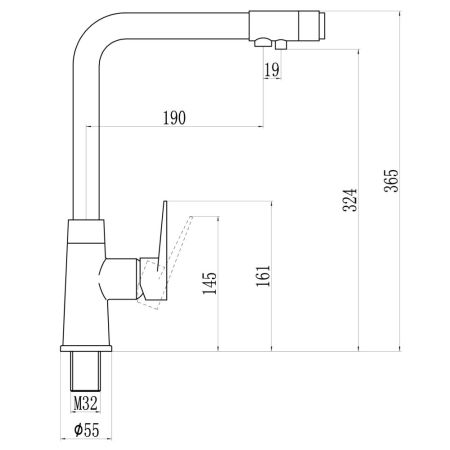 Смеситель для кухни с подключением к фильтру Savol S-L1804C, бронза