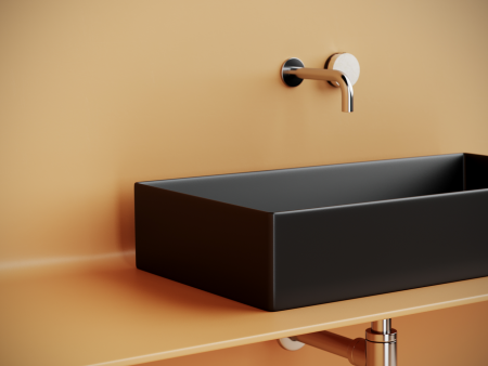 Раковина накладная прямоугольная Элемент (Element) 701x361x130, цвет черный матовый, артикул CN6071MB