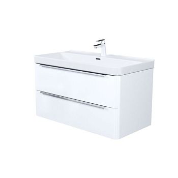 Тумба с умывальником IDDIS Cloud X подвесная, 100 см, белый (CLX10W0i95K)