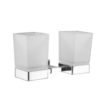 Стакан для ванной комнаты двойной BELZ B90208, хром, артикул B90208