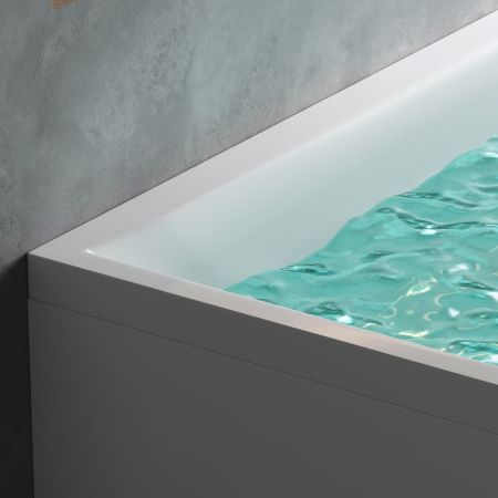 W72A-160L100W-A2 Ванна акриловая spirit  ассиметричная 160x100, без слива/перелива, левосторонняя