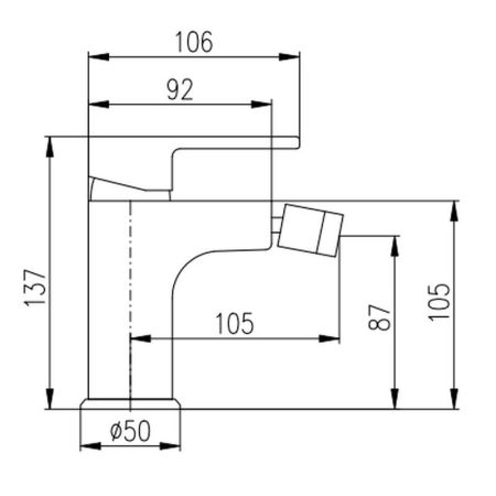 Смеситель для биде Rav Slezak VLTAVA VT445.5KCMAT, черный, артикул VT445.5KCMAT