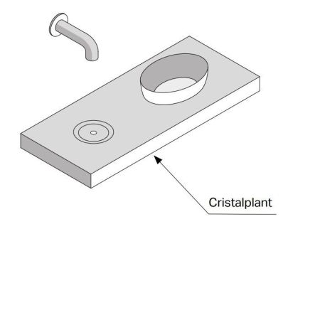 Eﬀegibi Раковина Mini 48x20см, отделка: cristalplant, артикул HA 67 00 0012