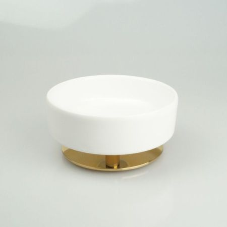 Stil Haus Opera, настольная керамическая мыльница, цвет золото, артикул OP09ap(16)