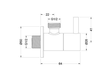 Угловой переходник AQUATEK, матовый черный AQ2452MB, артикул AQ2452MB