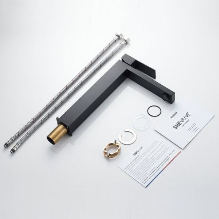 Смеситель для раковины Shevanik S7011H, черный